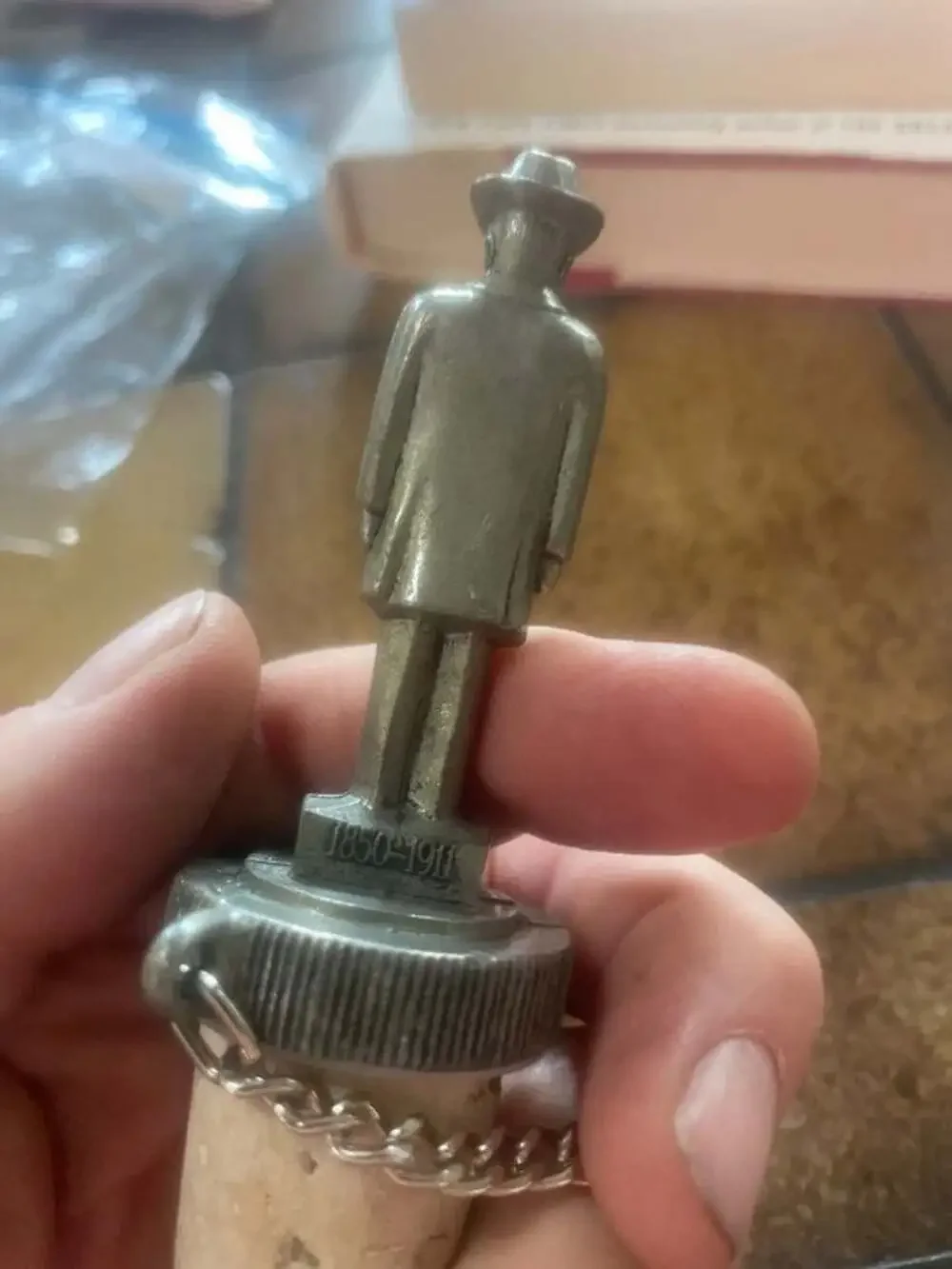 Vintage Jack Daniel's Pewter Bottle Stopper - Collectible Wine & Whiskey Cork